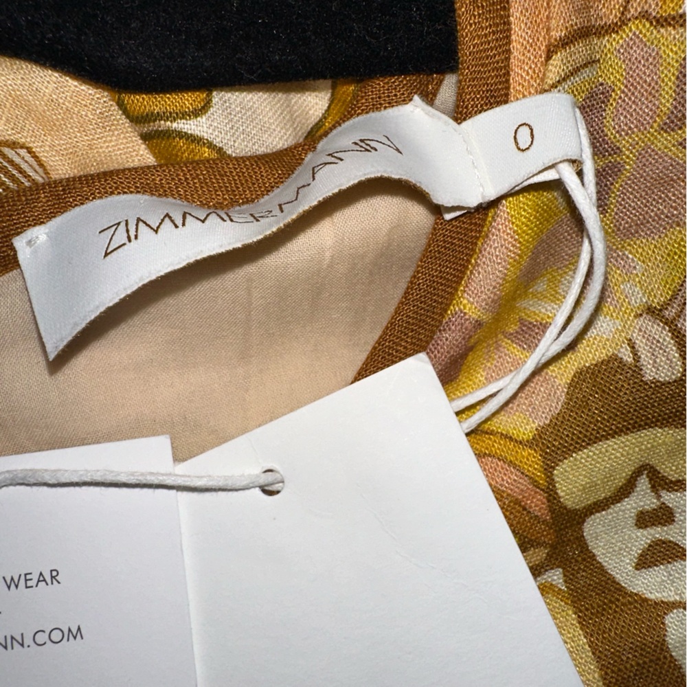 Zimmermann Orange and Cream Patterned Dress - Picture 9 of 12